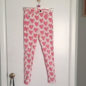 Lazy oaf pink heart jeans